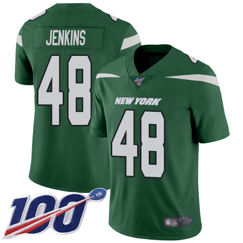 New York Jets Limited Green Youth Jordan Jenkins Home Jersey NFL Football #48 100th Season Vapor Untouchable->->Youth Jersey